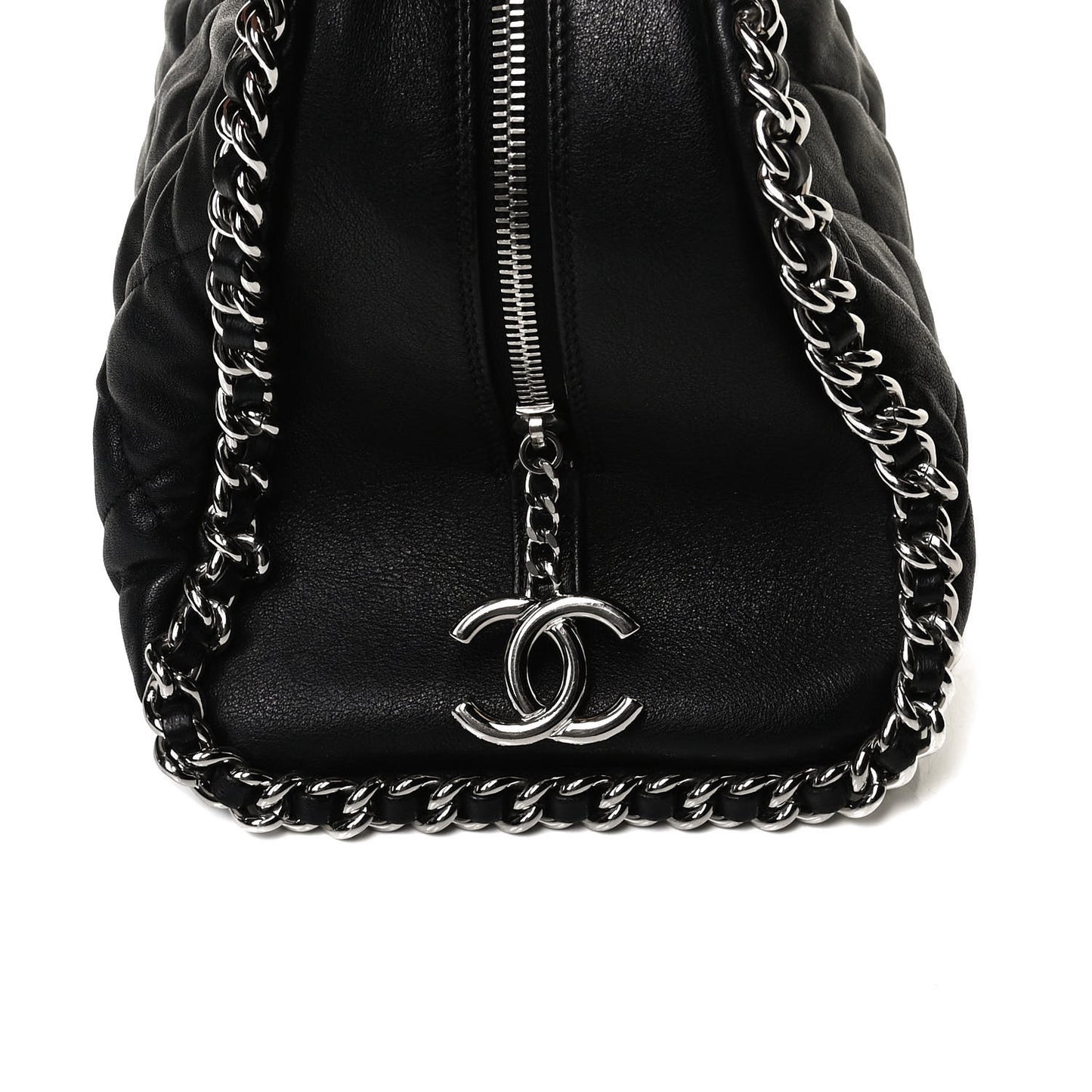 Calfskin Chain Around Bowler Black