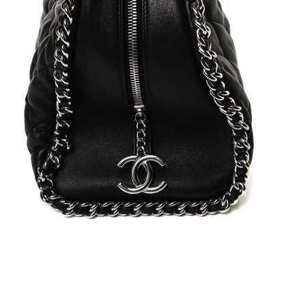 Chanel Calfskin Chain Around Bowler Black 10 of 16