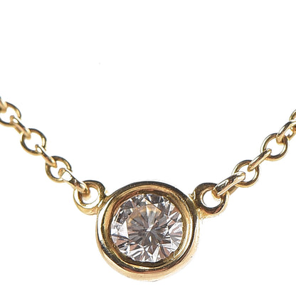 Tiffany 18K Yellow Gold Diamond .12ct Elsa Peretti Diamonds by the Yard Pendant Necklace 4 of 7