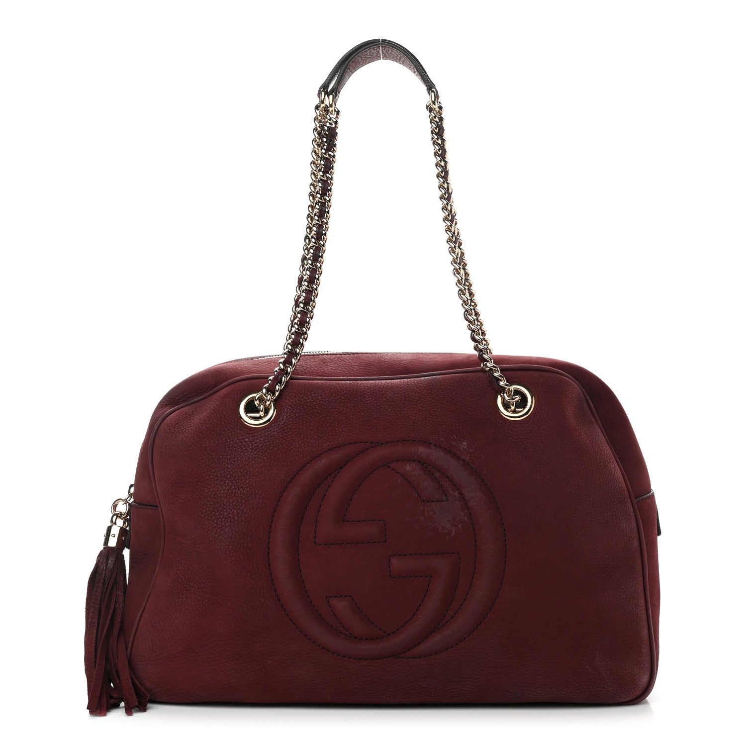 Gucci Vitello Range Medium Soho Bowler Burgundy 1 of 14