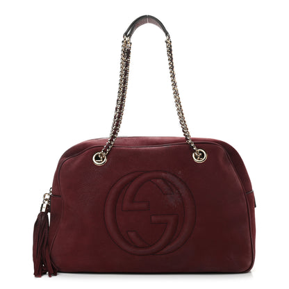 Gucci Vitello Range Medium Soho Bowler Burgundy 1 of 14