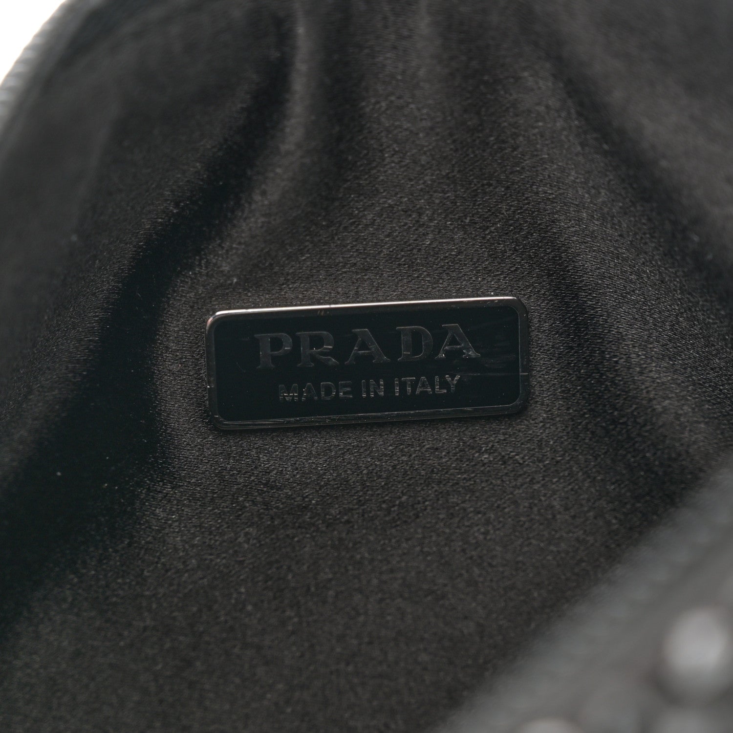 Prada Satin Crystal Mini Re-Edition 2000 Bag Black 6 of 10