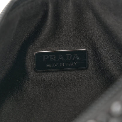 Prada Satin Crystal Mini Re-Edition 2000 Bag Black 6 of 10