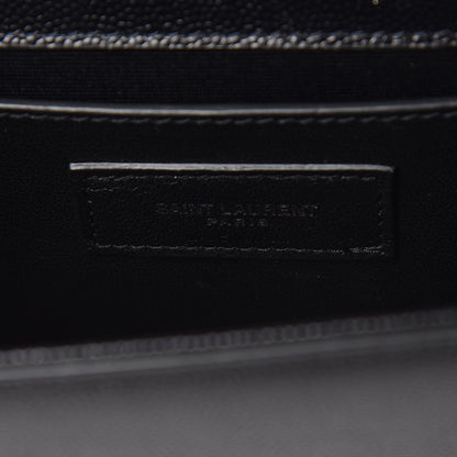 Saint Laurent Grain De Poudre Small Monogram Kate Satchel Black 6 of 8