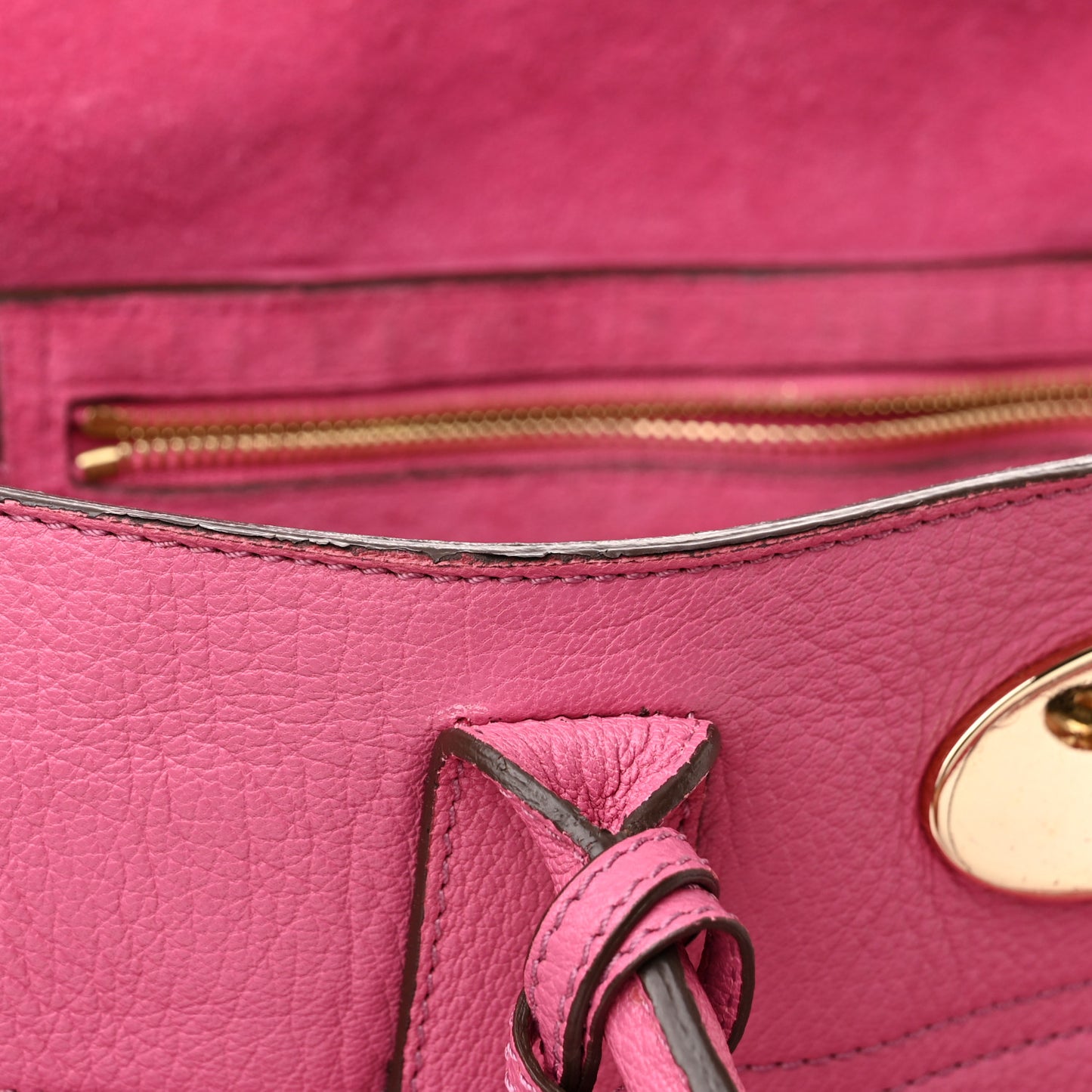 Natural Leather Bayswater Raspberry