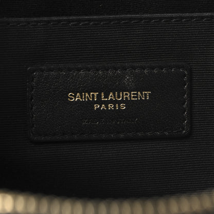 Saint Laurent Calfskin Matelasse Chevron Monogram Document Holder Black 6 of 7