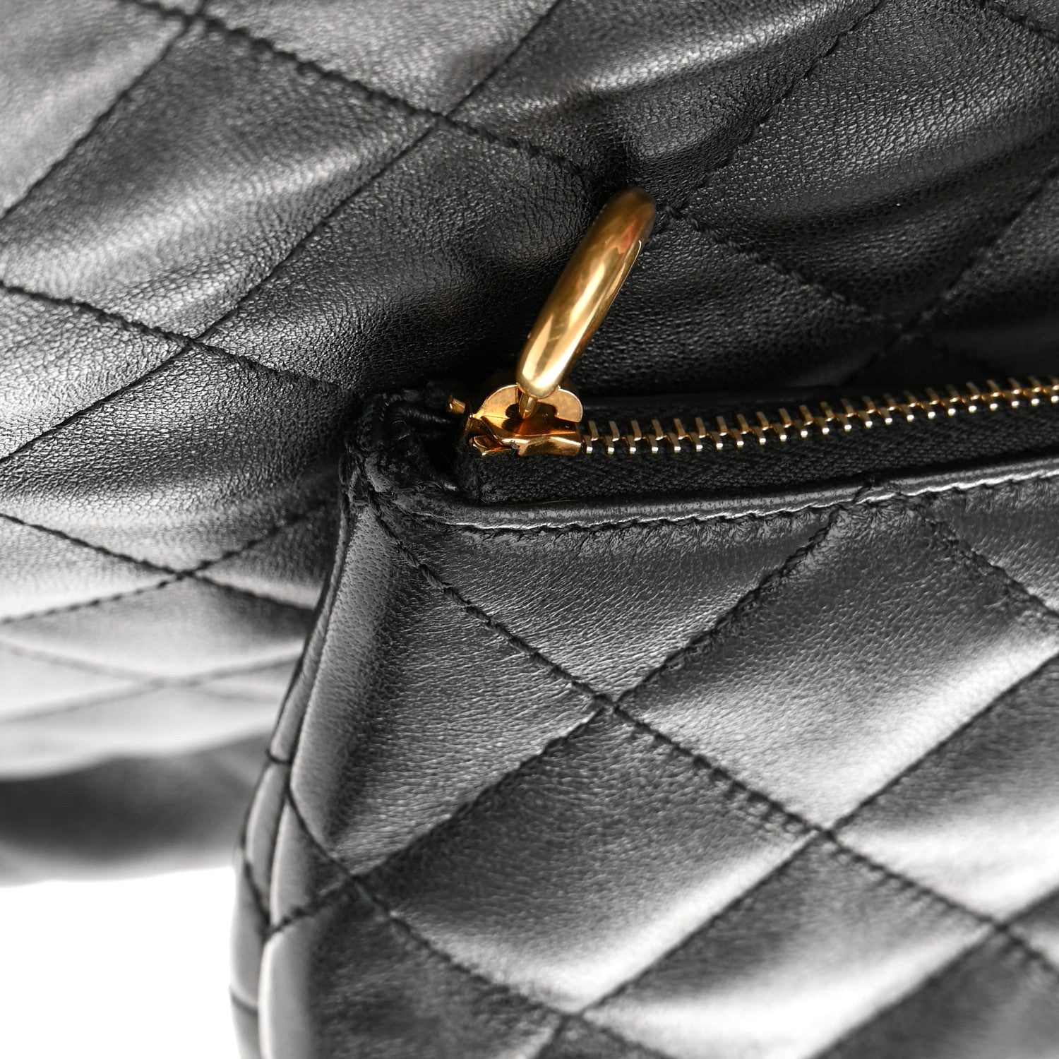 Saint Laurent Lambskin Quilted Maxi Icare Shopping Tote Black 12 of 12