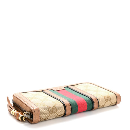 Gucci Monogram Web Rania Zip Around Wallet Khaki 4 of 8