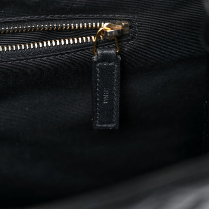 Saint Laurent Grain De Poudre Textured Mixed Matelasse Large Triquilt Monogram Satchel Black 26 of 28