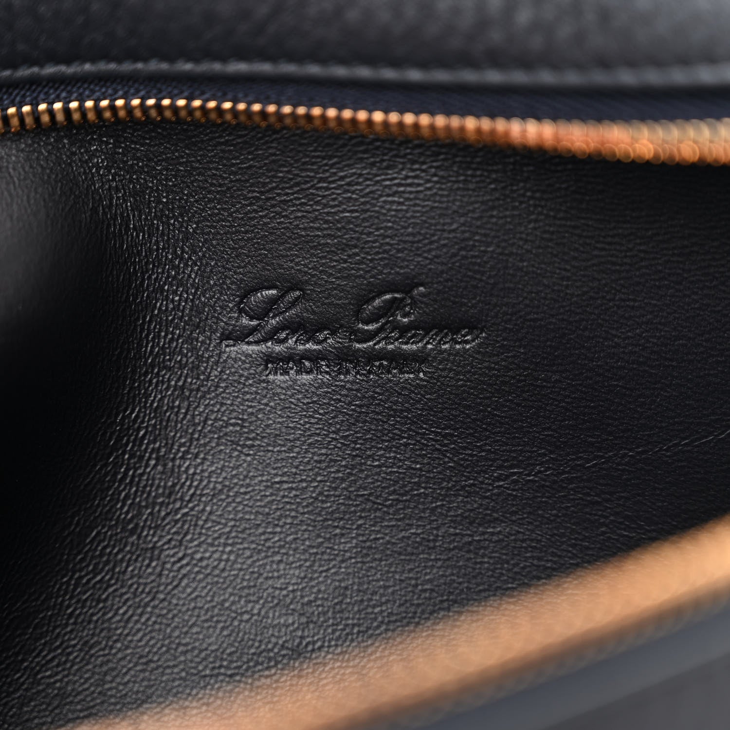 Loro Piana Grained Calfskin L19 Extra Pocket Pouch Navy Blue 6 of 9