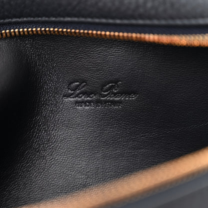 Loro Piana Grained Calfskin L19 Extra Pocket Pouch Navy Blue 6 of 9