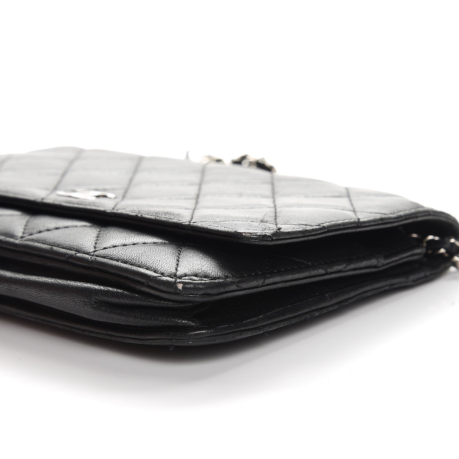Chanel Lambskin Quilted Wallet On Chain WOC Black 13 of 19