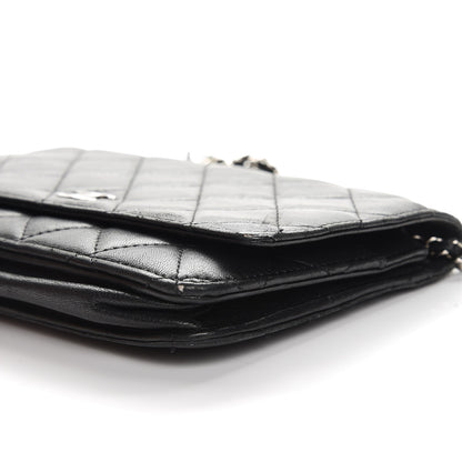 Chanel Lambskin Quilted Wallet On Chain WOC Black 13 of 19