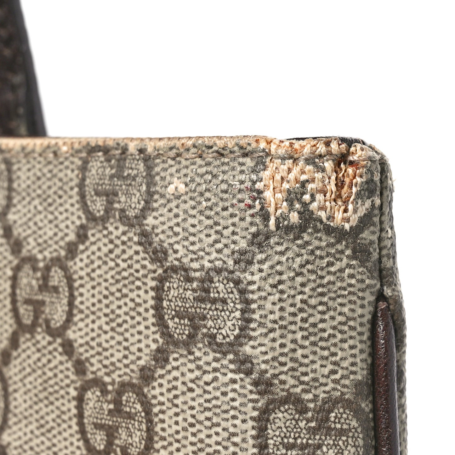 GG Plus Monogram Flat Vertical Tote Dark Brown