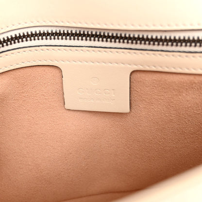 Gucci Calfskin Matelasse Small GG Marmont Shoulder Bag White 6 of 9