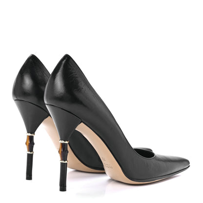 Gucci Calfskin Kristen Bamboo Pumps 37 Black 4 of 9