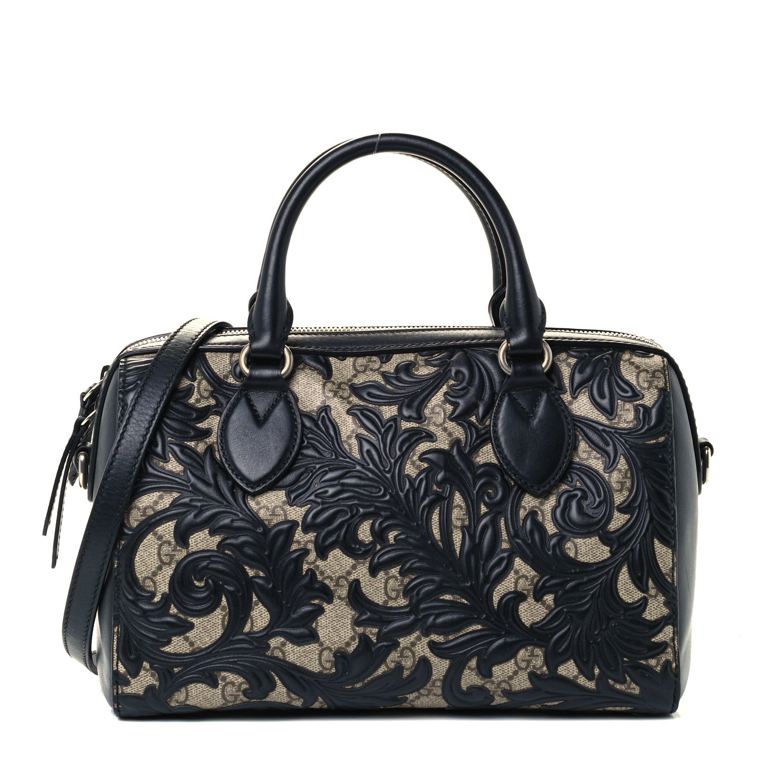 Gucci GG Supreme Monogram Arabesque Small Boston Black 1 of 11