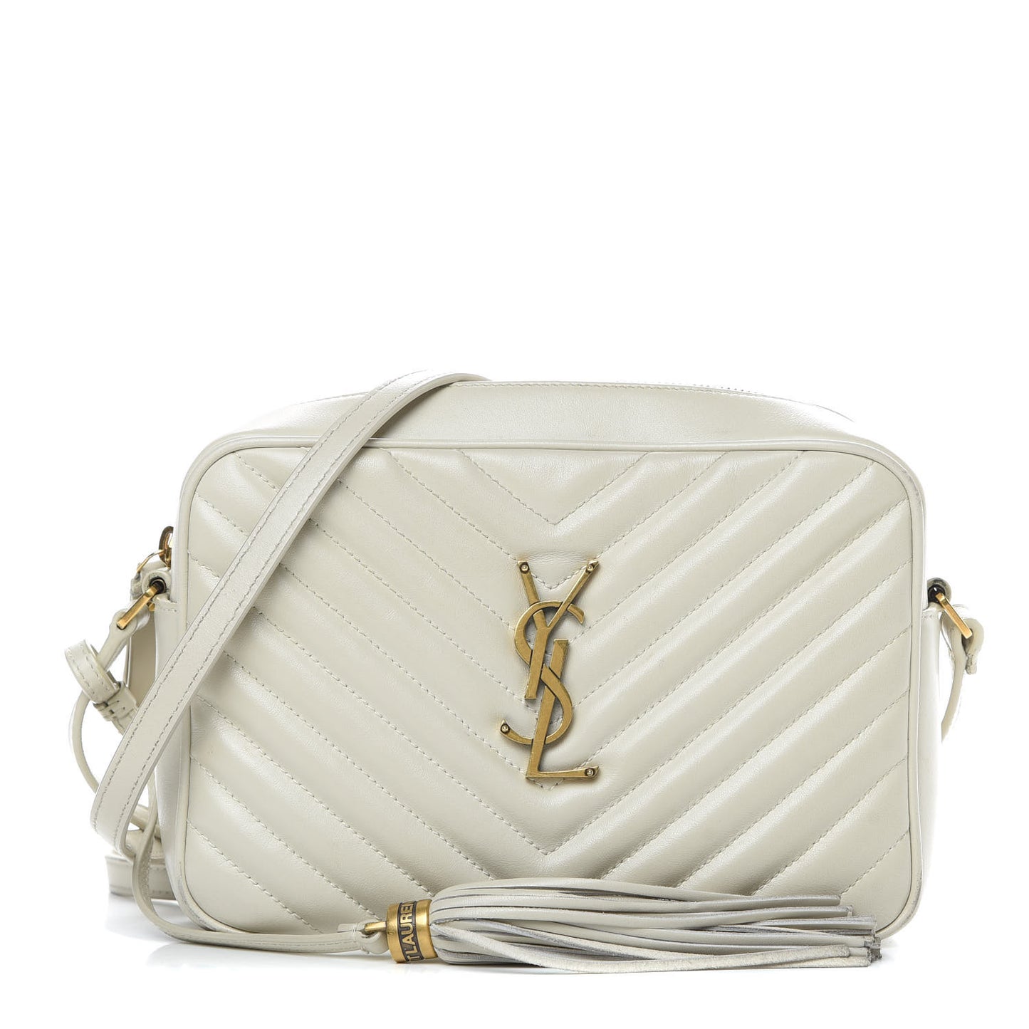 Calfskin Matelasse Monogram Lou Camera Bag Crema Soft