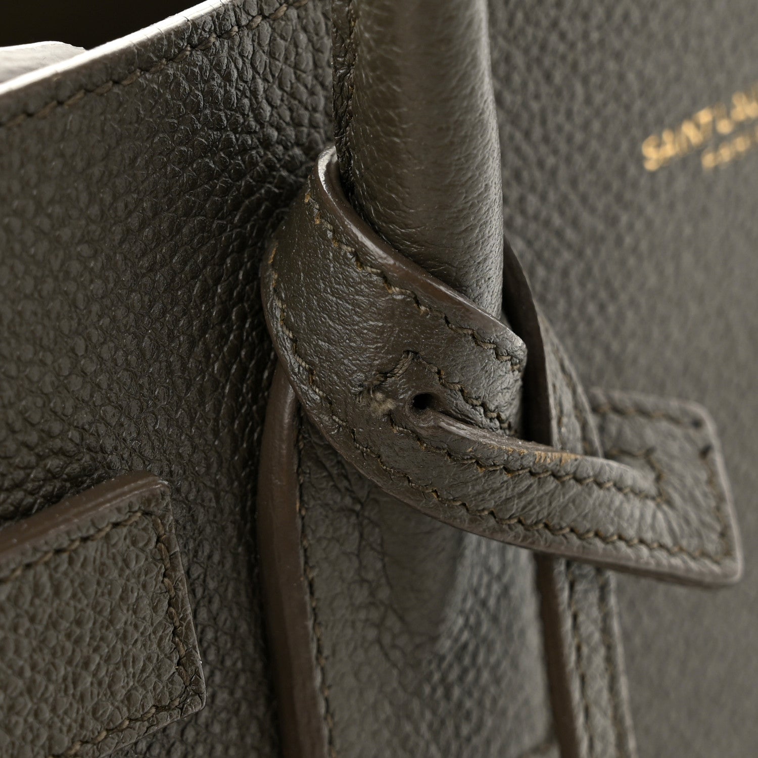 Saint Laurent Grained Calfskin Baby Sac De Jour Bronze 14 of 14