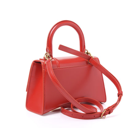 Balenciaga Shiny Box Calfskin Hourglass Top Handle Bag XS Bright Red 2 of 8