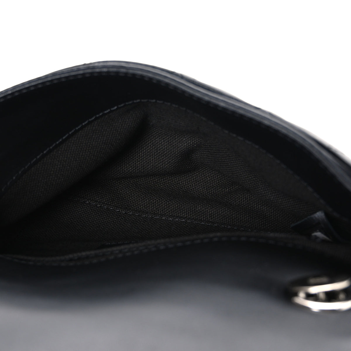 Calfskin Quilted CC Uniform Flap Belt Bag Black