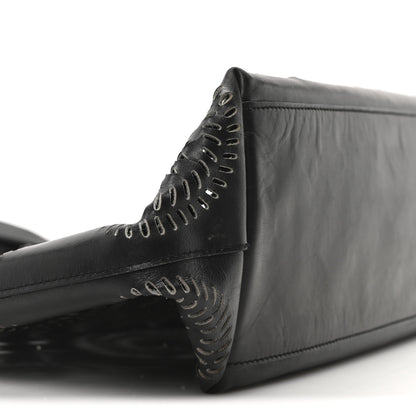 Prada City Calf Laser Cut Tote Black 7 of 8