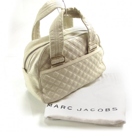 Marc Jacobs Patent Quilted Ursula Bowler Chalk 3 of 10