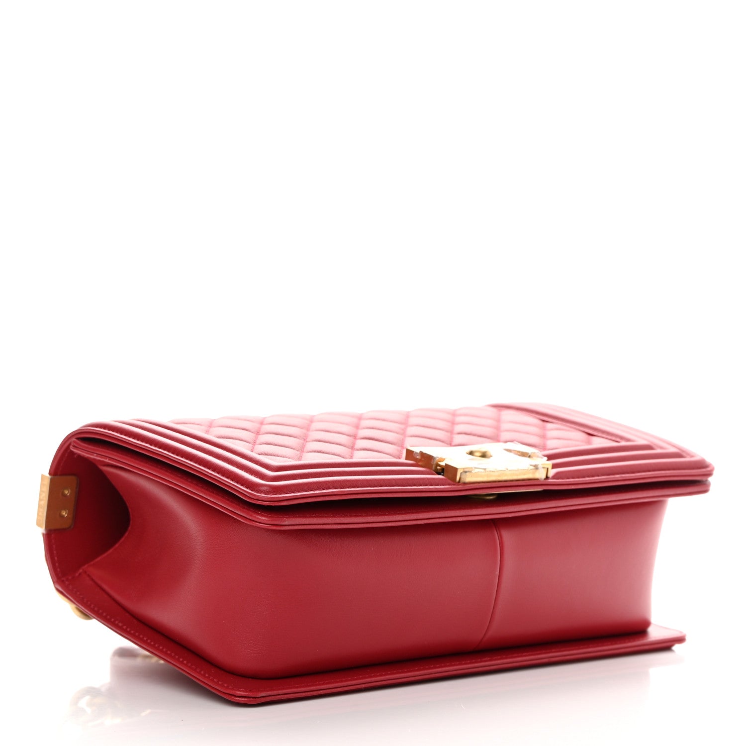 Chanel Calfskin Medium Boy Logo Top Handle Flap Red 4 of 13