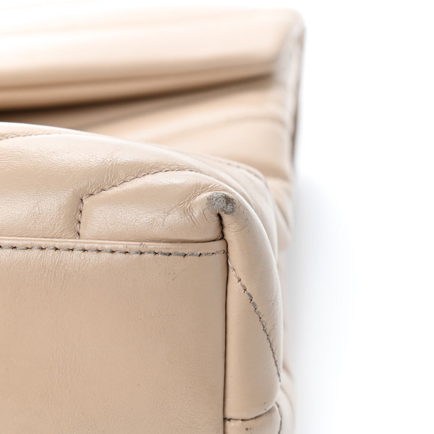 Calfskin Y Quilted Monogram Medium Loulou Chain Satchel Nude Powder