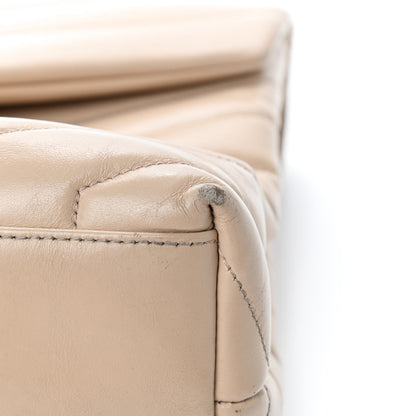 Saint Laurent Calfskin Y Quilted Monogram Medium Loulou Chain Satchel Nude Powder 12 of 14