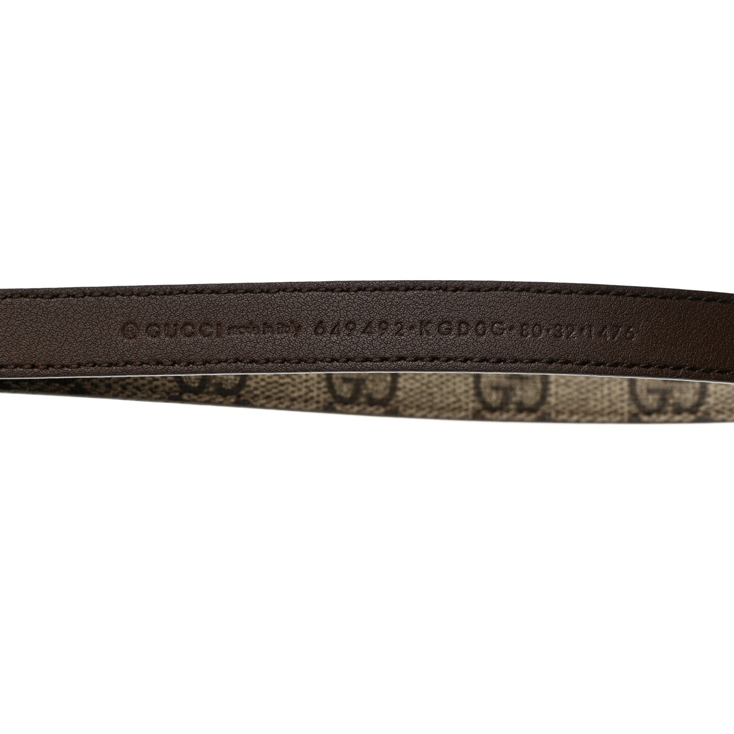 GG Supreme Monogram Jackie 1961 15mm Belt 80 32 Beige Brown