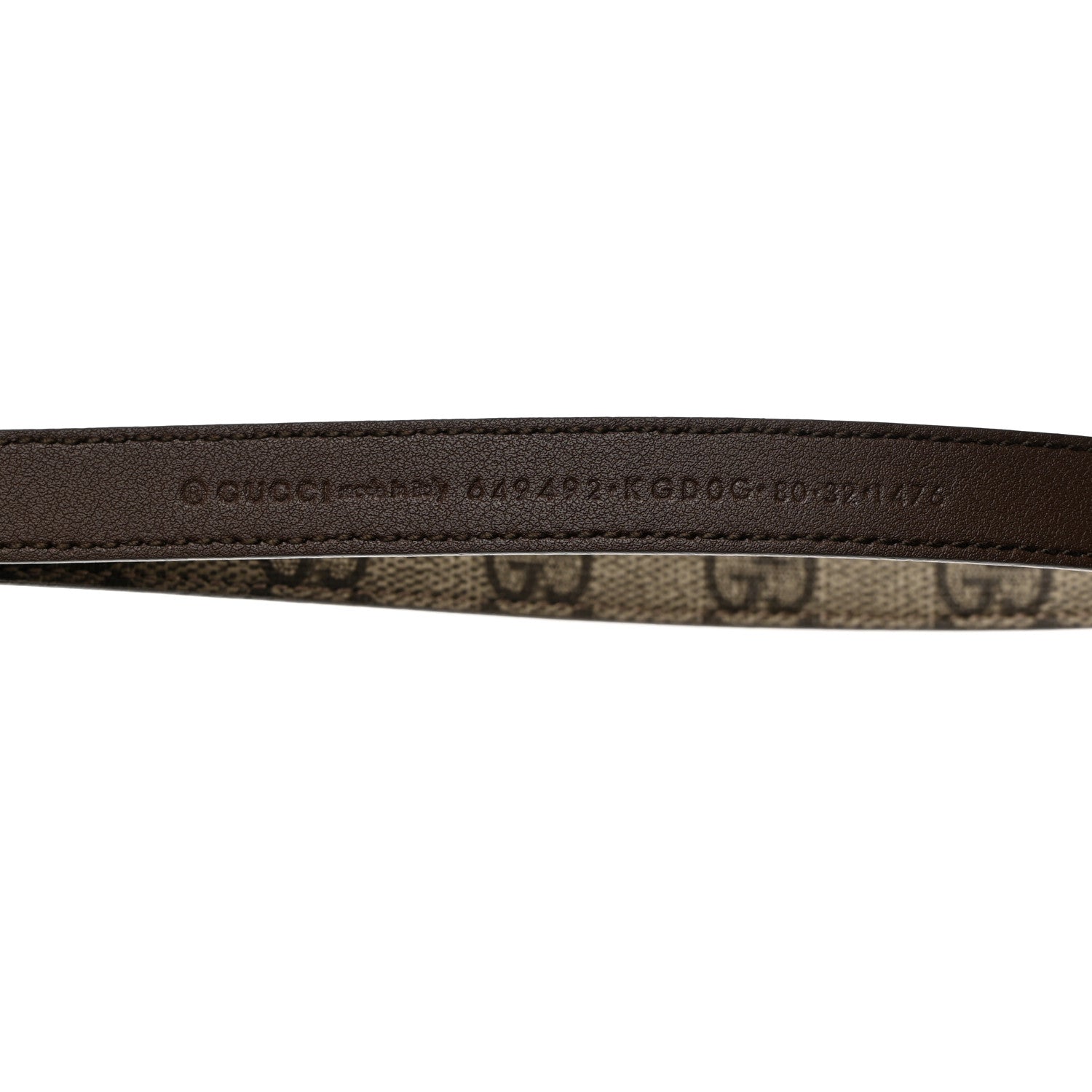 Gucci GG Supreme Monogram Jackie 1961 15mm Belt 80 32 Beige Brown 3 of 5