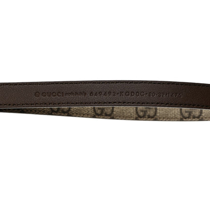 Gucci GG Supreme Monogram Jackie 1961 15mm Belt 80 32 Beige Brown 3 of 5