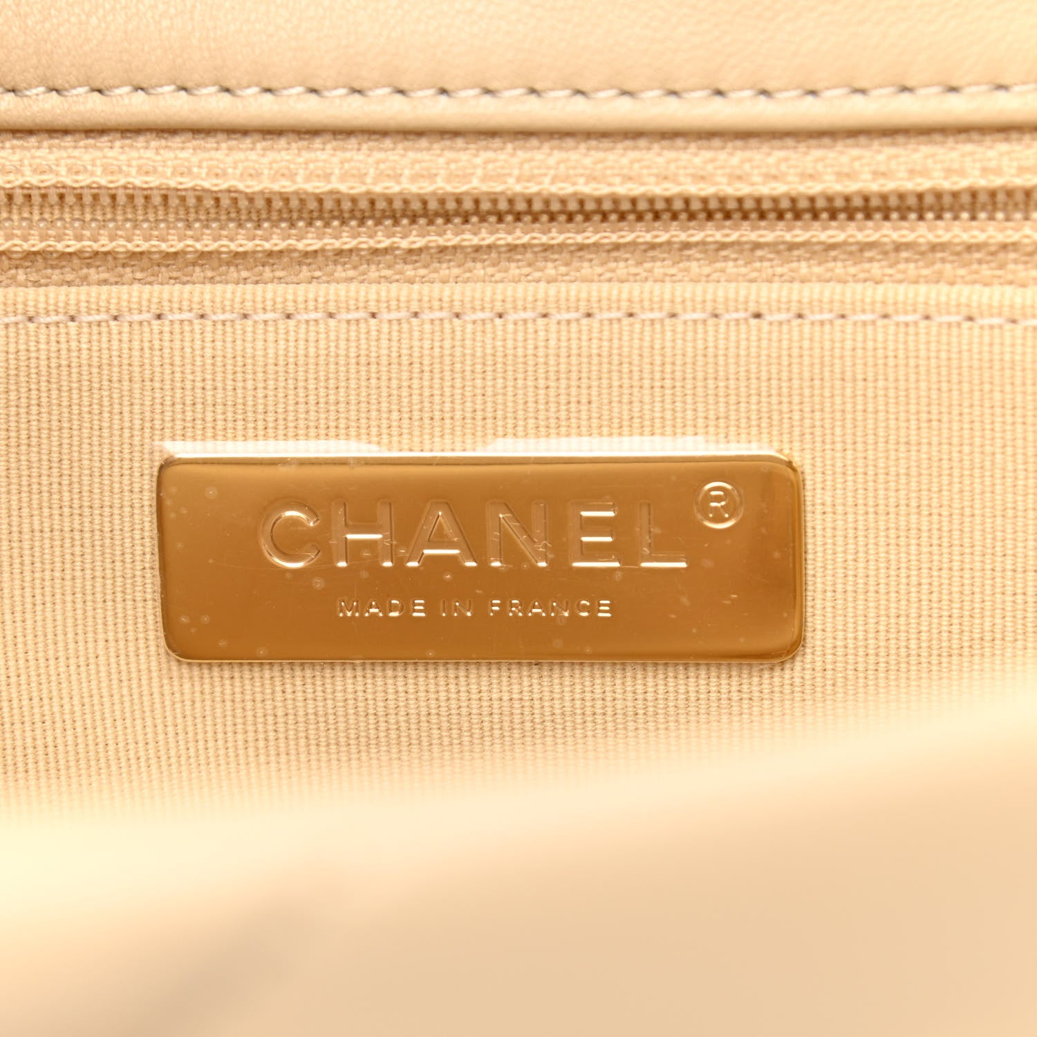Chanel Lambskin Quilted Medium Chanel 19 Flap Beige 6 of 10