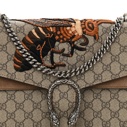 Gucci GG Supreme Monogram Bee Embroidered Medium Dionysus Shoulder Bag Taupe 8 of 13