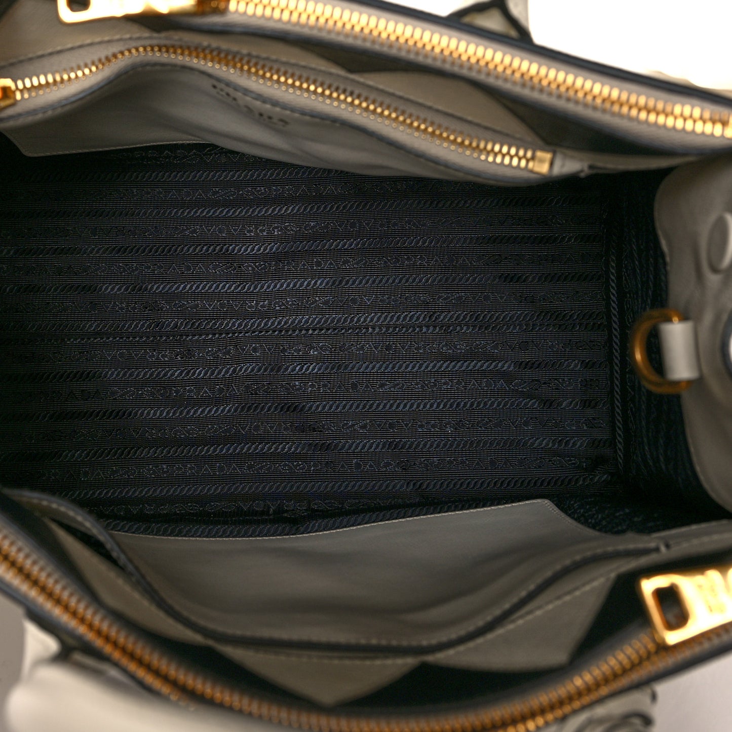 Saffiano City Calfskin Greche Paradigme Bag White Black