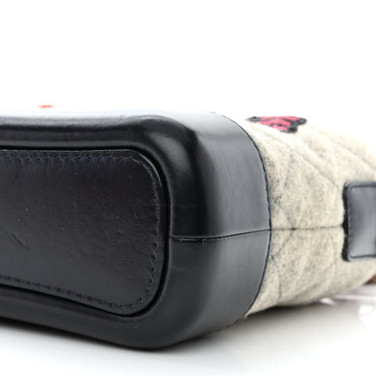 Chanel Wool Calfskin Quilted Small Gabrielle Hobo Navy 11 of 12