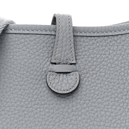 Hermes Taurillon Clemence Evelyne TPM Gris Pantin 8 of 10