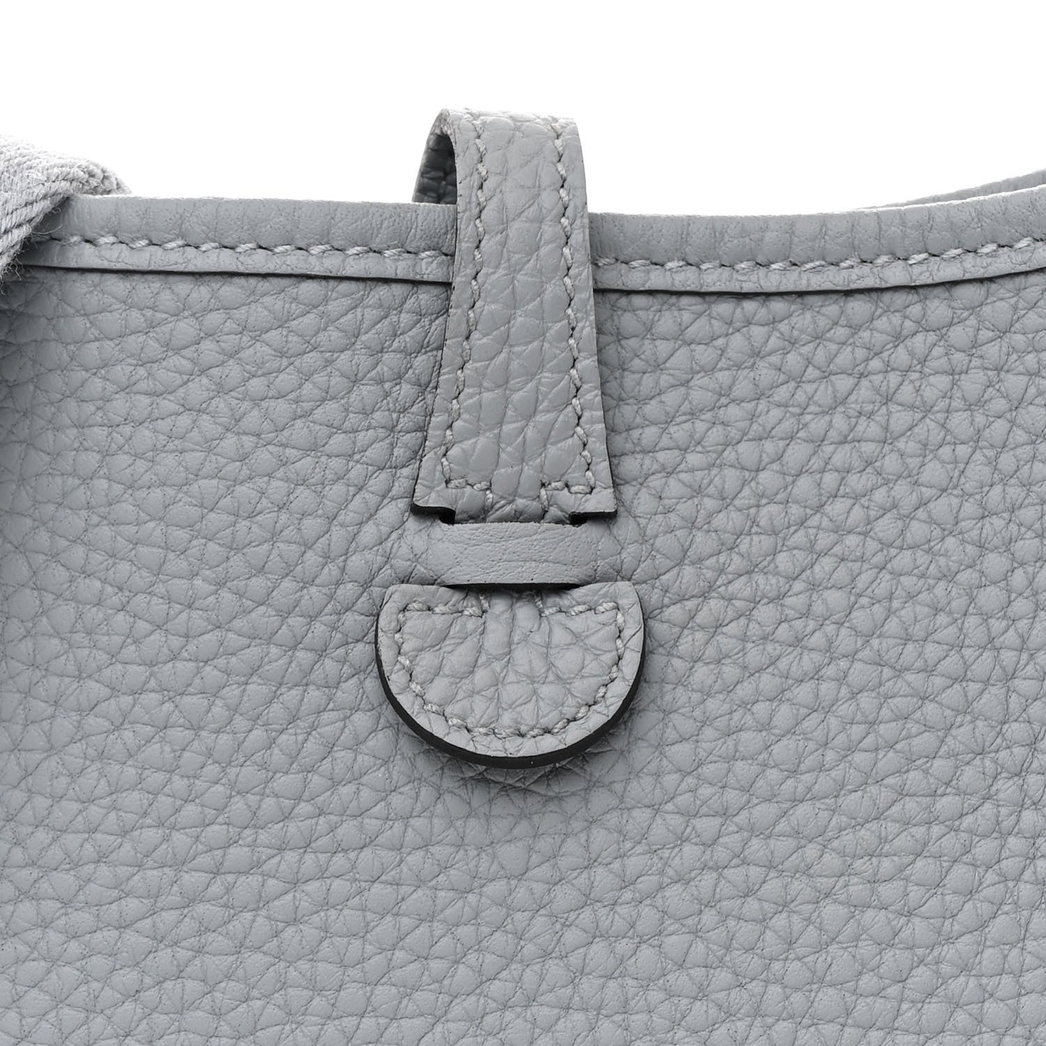 Hermes Taurillon Clemence Evelyne TPM Gris Pantin 8 of 10