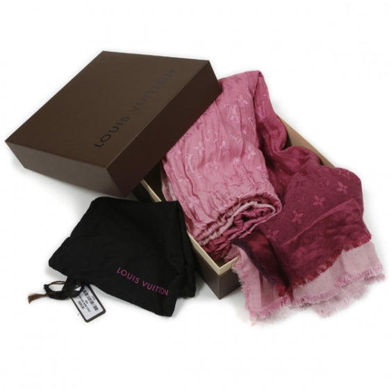 Louis Vuitton Monogram Denim Bleached Shawl Rose 6 of 6