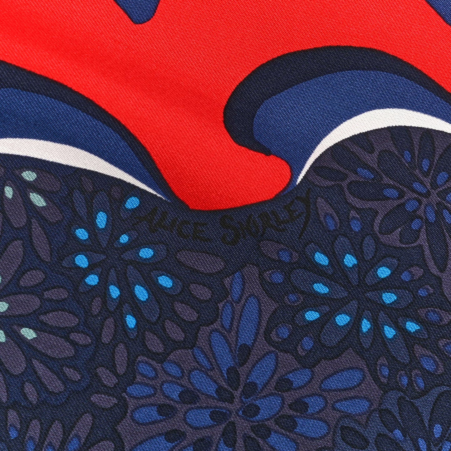 Silk L'Espirit de la Foret Scarf 90 Rouge Marine Rouge