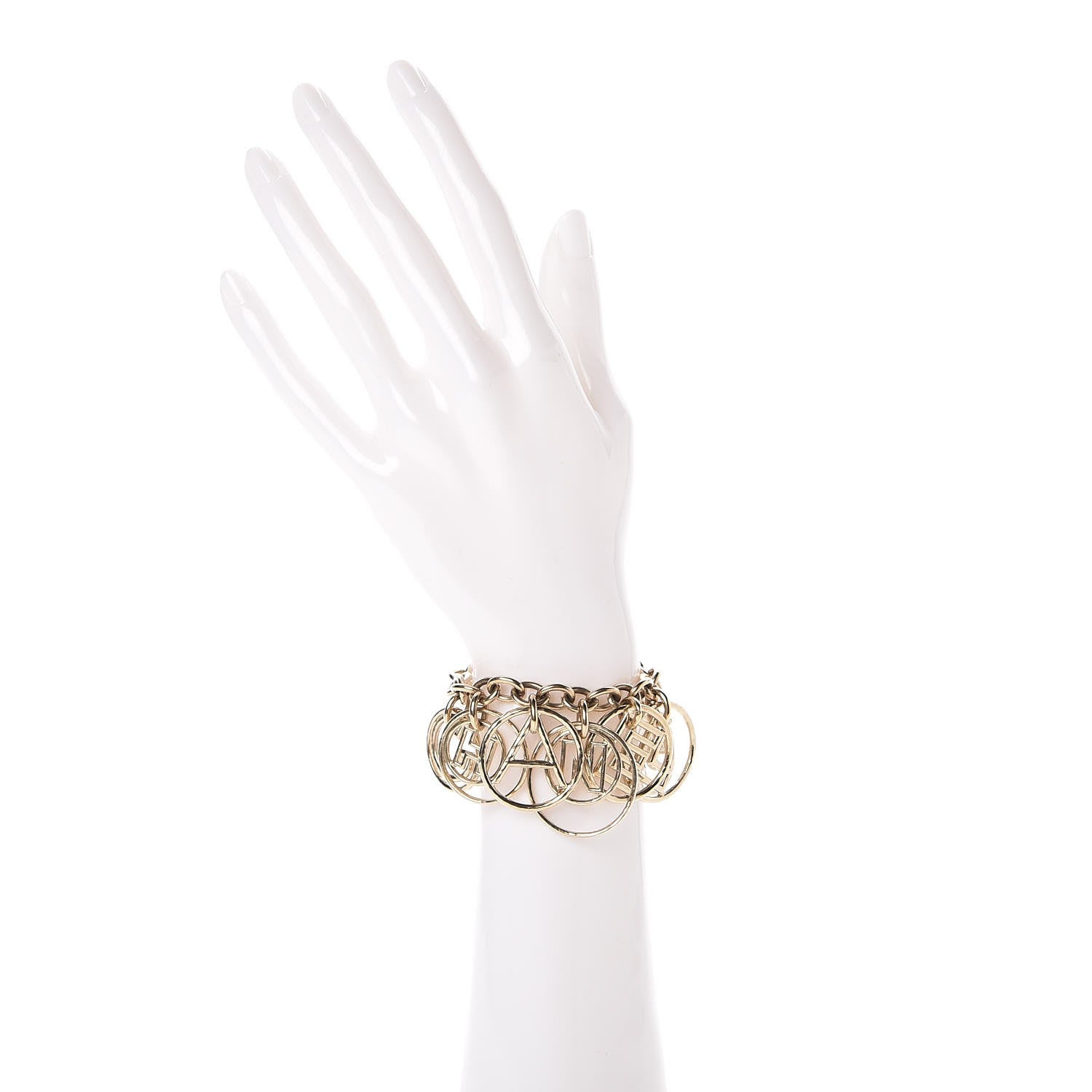Chanel Hoop Cuba Logo Bracelet Gold 2 of 5