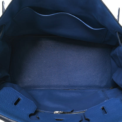 Hermes Taurillon Clemence Birkin 35 Bleu Brighton 14 of 43