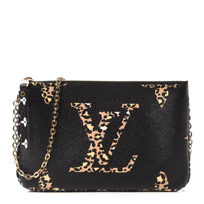 Louis Vuitton Monogram Giant Jungle Pochette Double Zip Black 1 of 10