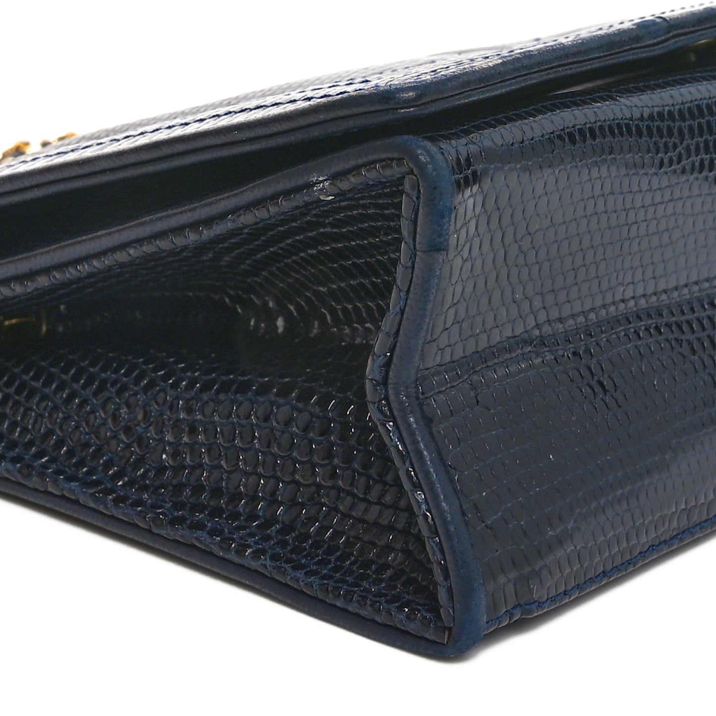 Lizard CC Mini Flap Bag Navy