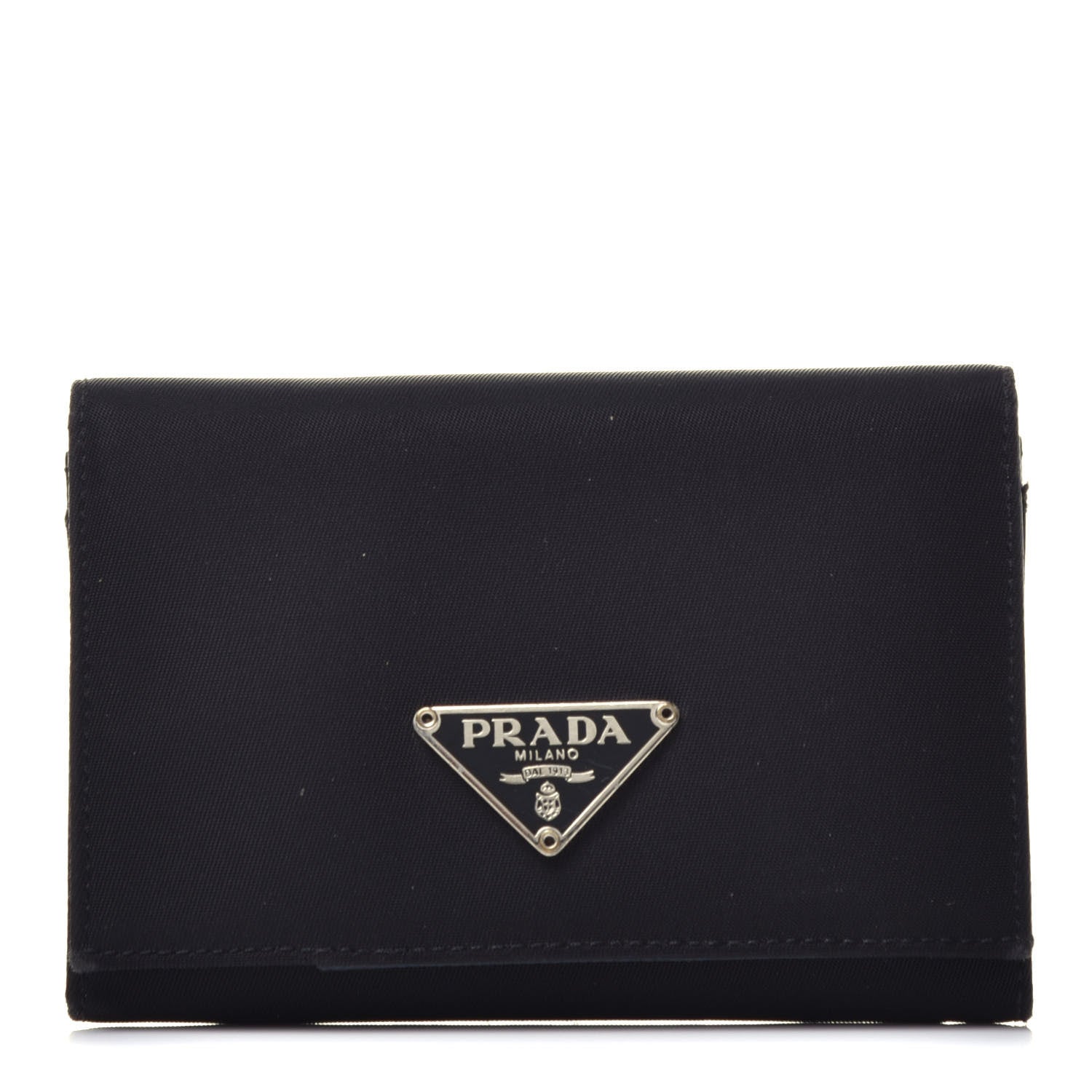 Prada Tessuto Nylon Card Holder Black 1 of 8