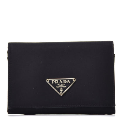 Prada Tessuto Nylon Card Holder Black 1 of 8