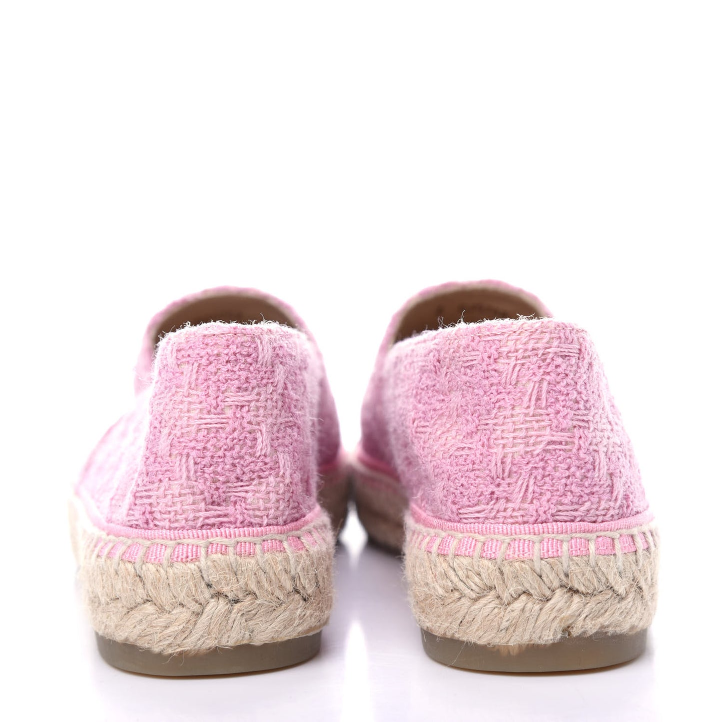 Tweed Patent CC Espadrilles 37 Pink Black