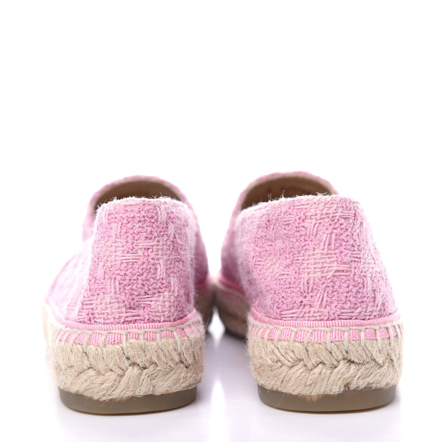 Chanel Tweed Patent CC Espadrilles 37 Pink Black 7 of 11