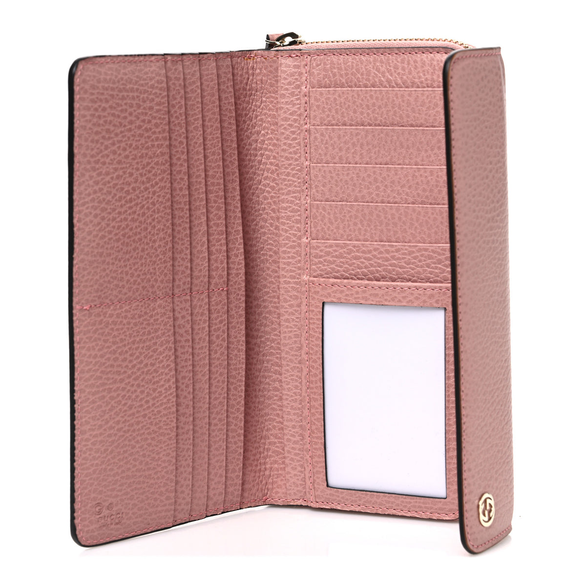 Gucci Dollar Calfskin Interlocking G Continental Wallet Soft Pink 5 of 9